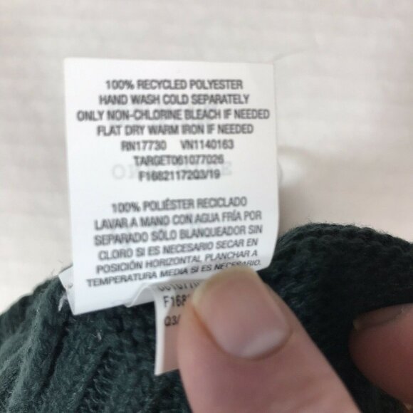 A New Day Womens One Size Mittens Convertible Fingerless Knit Green New - Picture 8 of 12